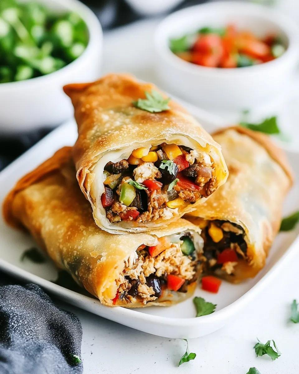 Easy The Best Southwest Chicken Egg Rolls recipe photo