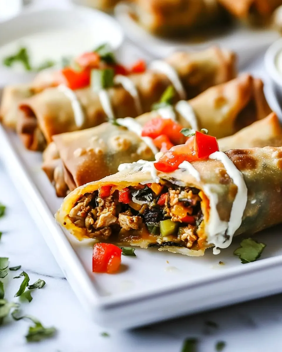 Delicious The Best Southwest Chicken Egg Rolls dish photo