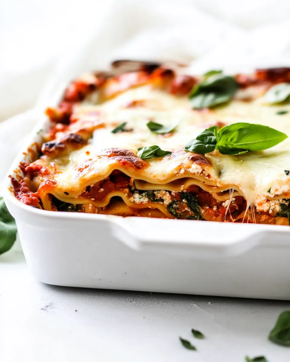 Easy The Best Vegetarian Lasagna food shot