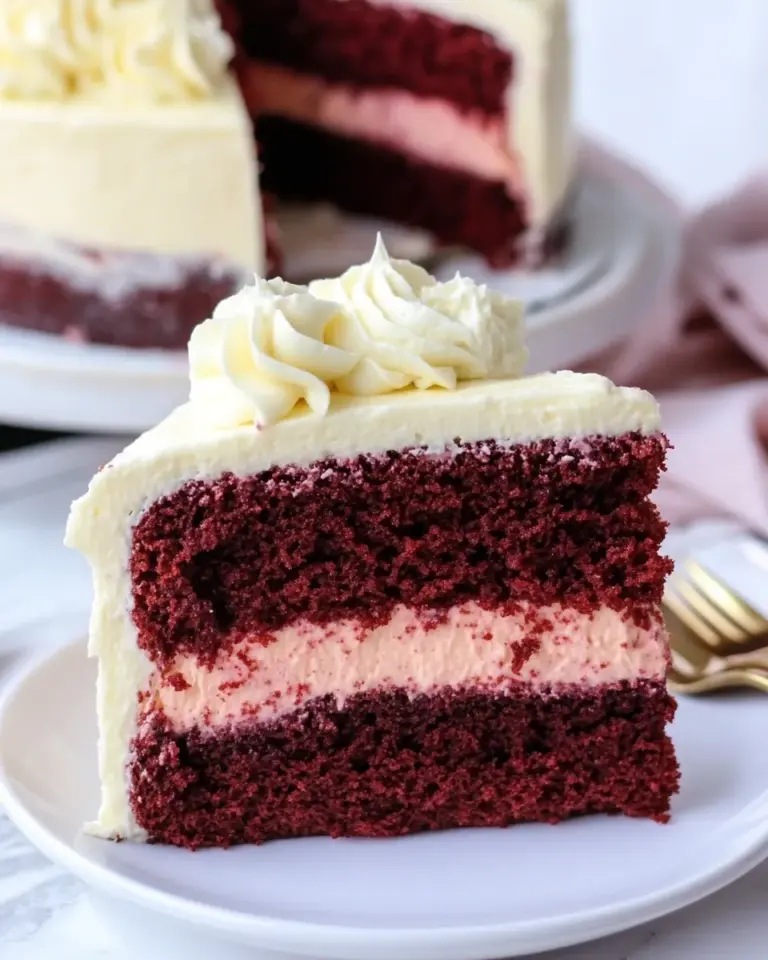 Homemade The Ultimate Red Velvet Cheesecake Cake Recipe photo