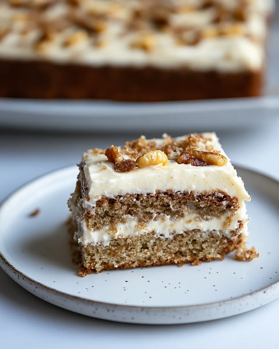 Delicious The best hummingbird sheet cake food shot