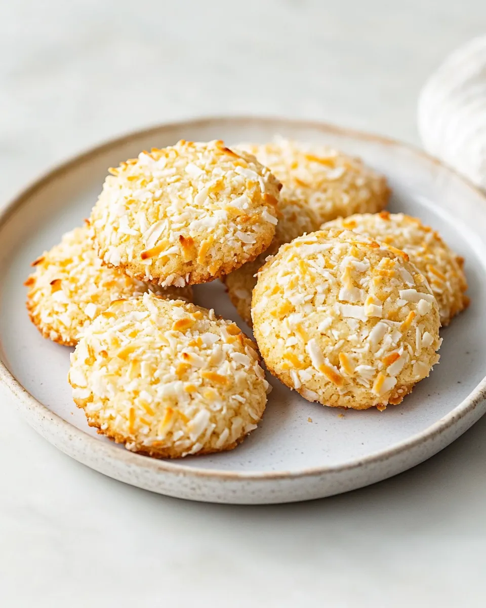 Delicious Toasted Coconut Sugar Cookies food shot