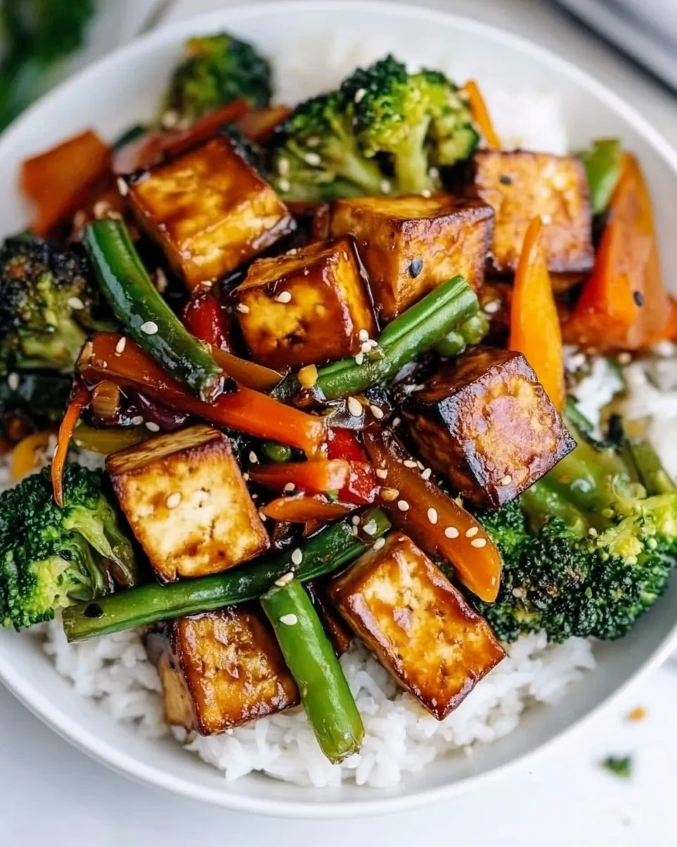 Delicious Tofu Stir Fry with Vegetables plate image