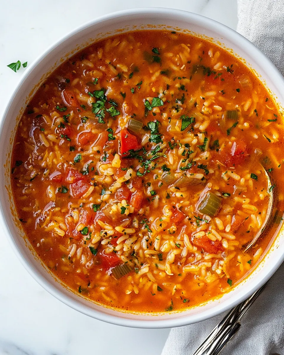 Delicious Tomato rice soup picture