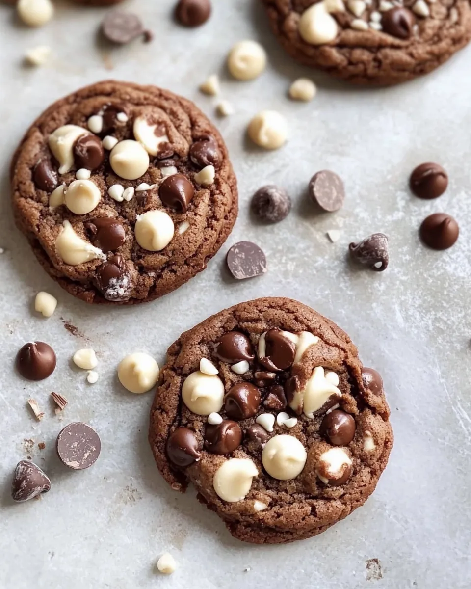 Easy Triple Chip Chocolate Cookies recipe photo