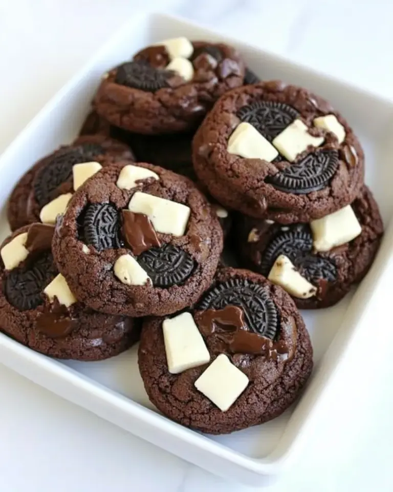 Homemade Triple Chocolate Oreo Chunk Cookies photo