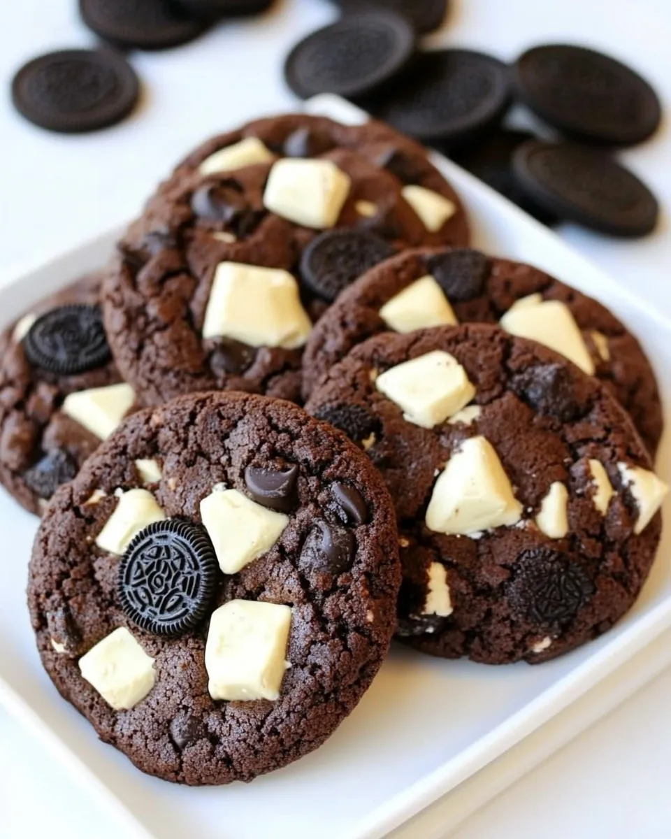 Classic Triple Chocolate Oreo Chunk Cookies image