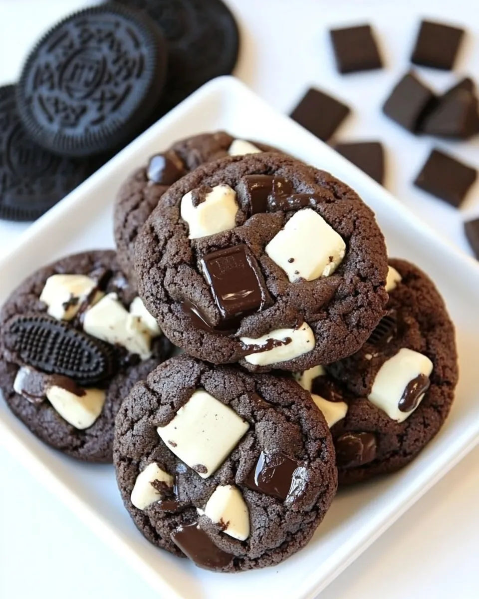 Delicious Triple Chocolate Oreo Chunk Cookies dish photo
