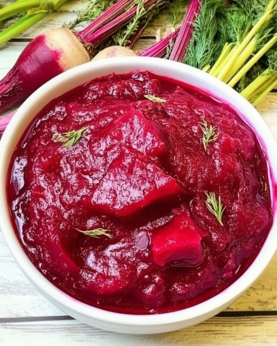 Classic Tsvikli (Beet-and-Horseradish Relish) dish photo