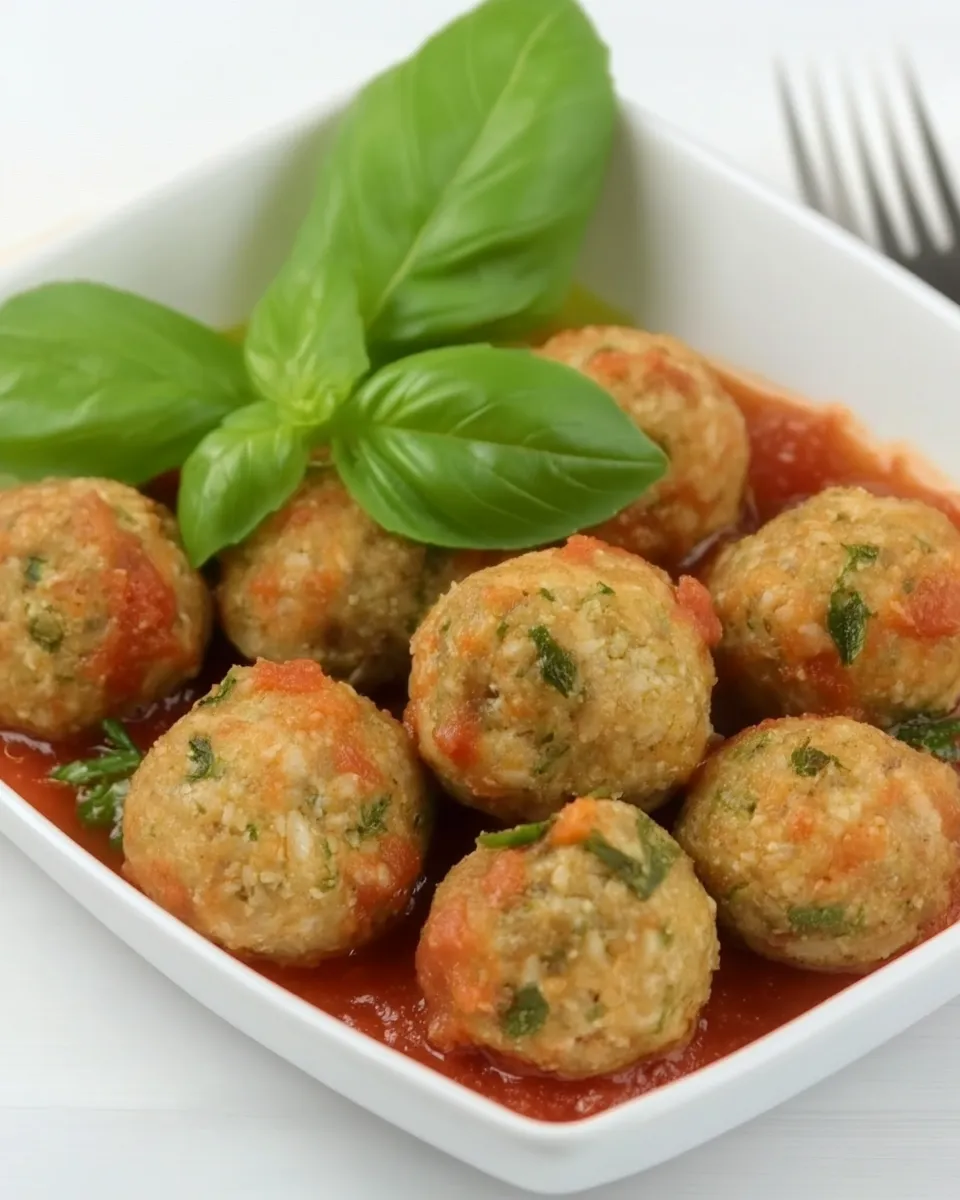 Delicious Tuna Meatballs plate image