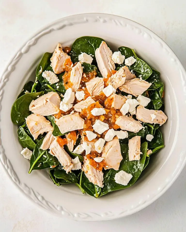Homemade Turkey Spinach Salad with Chutney Vinaigrette recipe photo