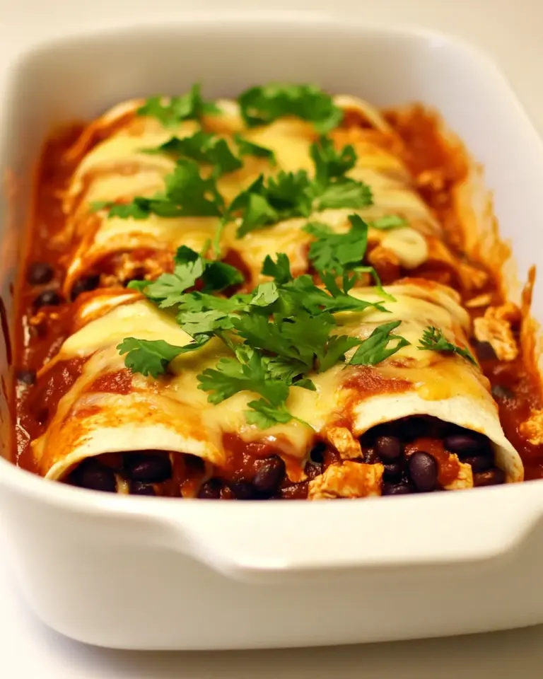 Homemade Turkey and Black Bean Enchiladas photo