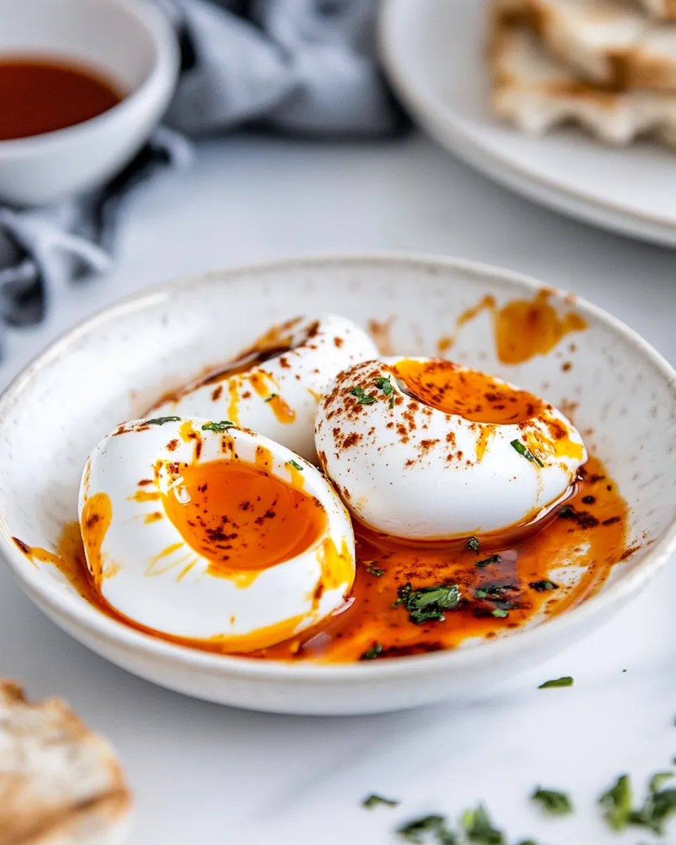 Delicious Turkish Eggs (lbr) plate image