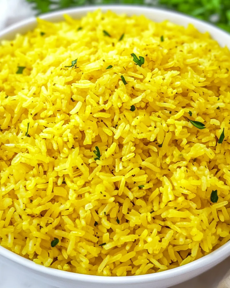 Easy Turmeric Rice food shot
