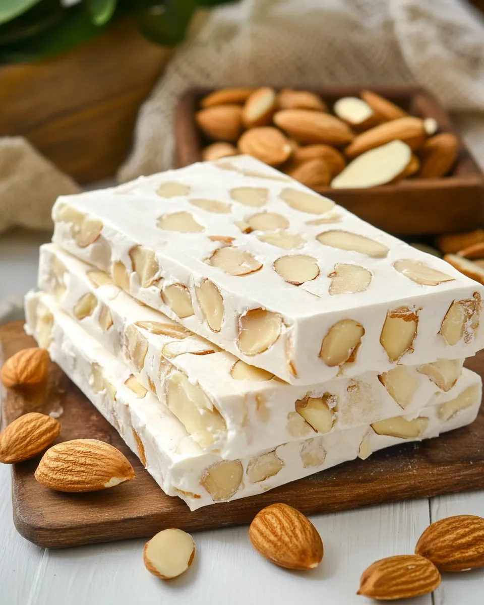 Easy Turron (Spanish Almond Nougat) food shot