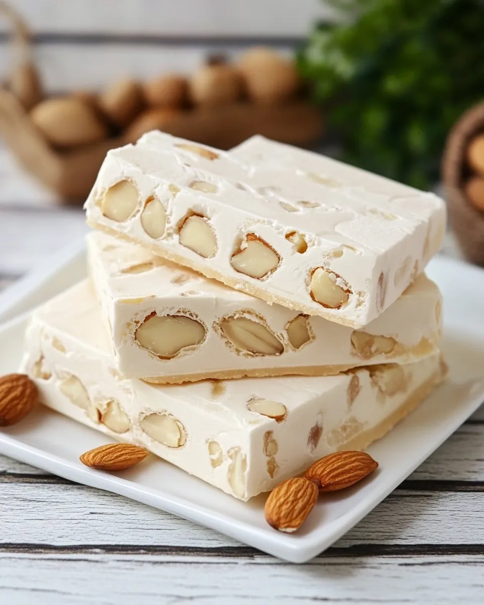 Delicious Turron (Spanish Almond Nougat) plate image