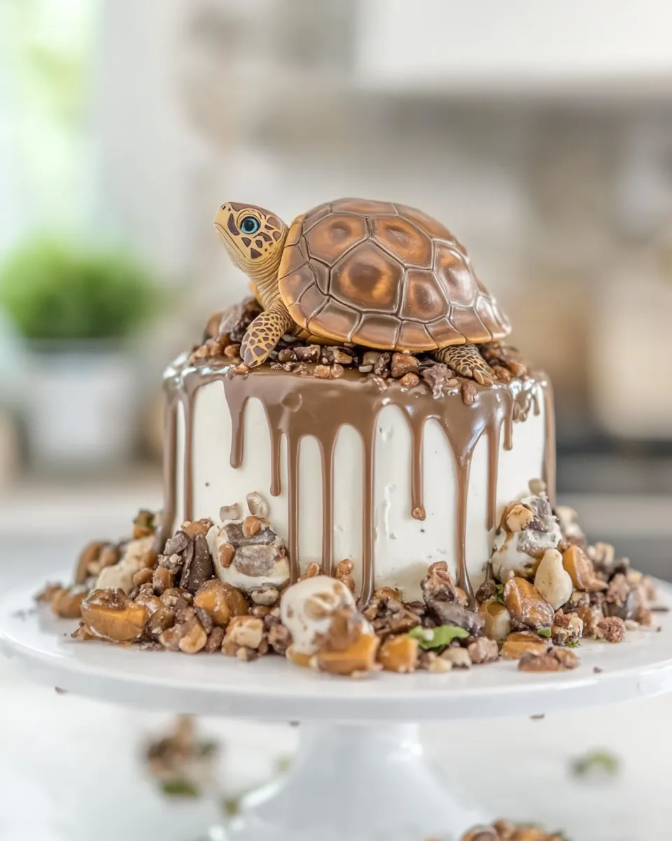 Homemade Turtle Poke Cake photo