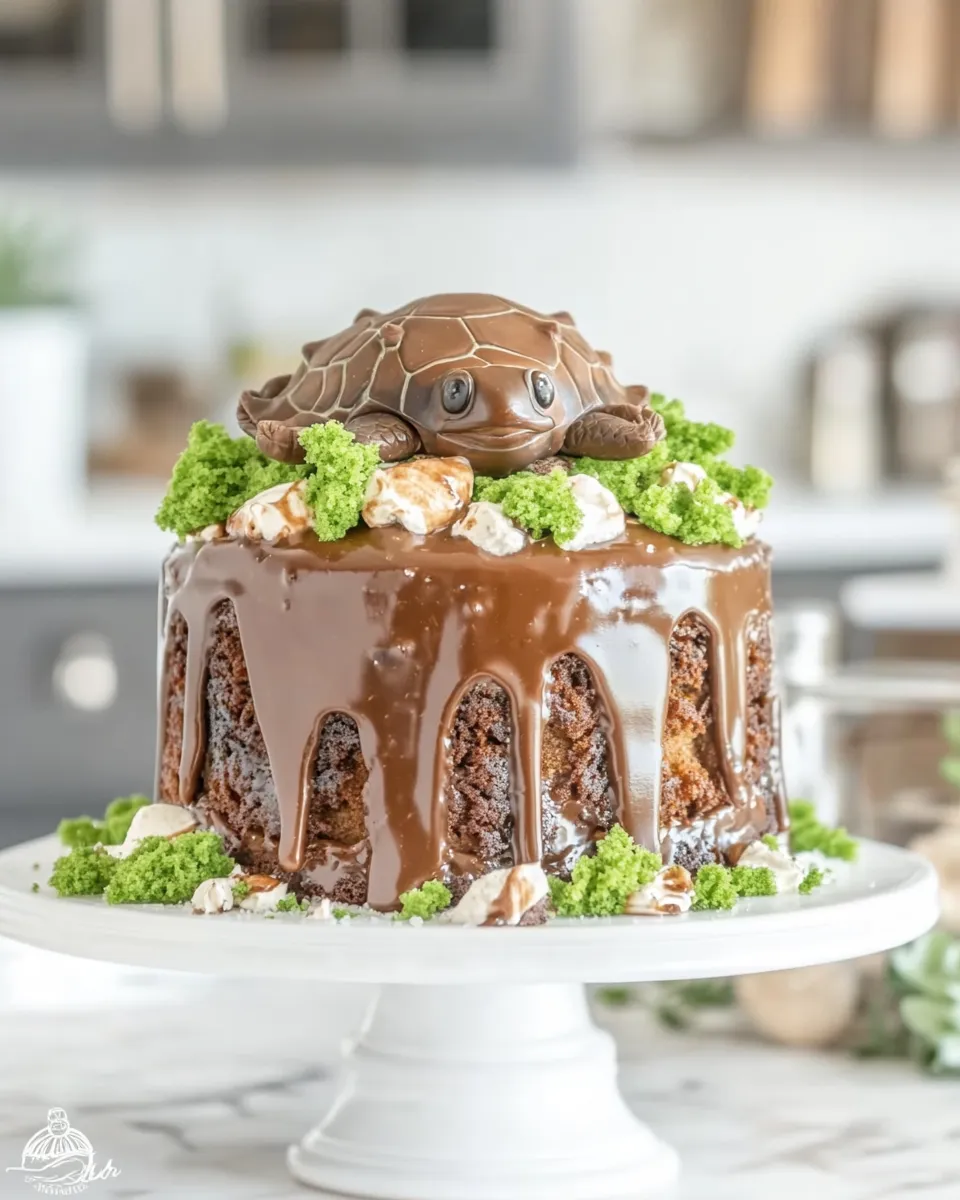 Classic Turtle Poke Cake image