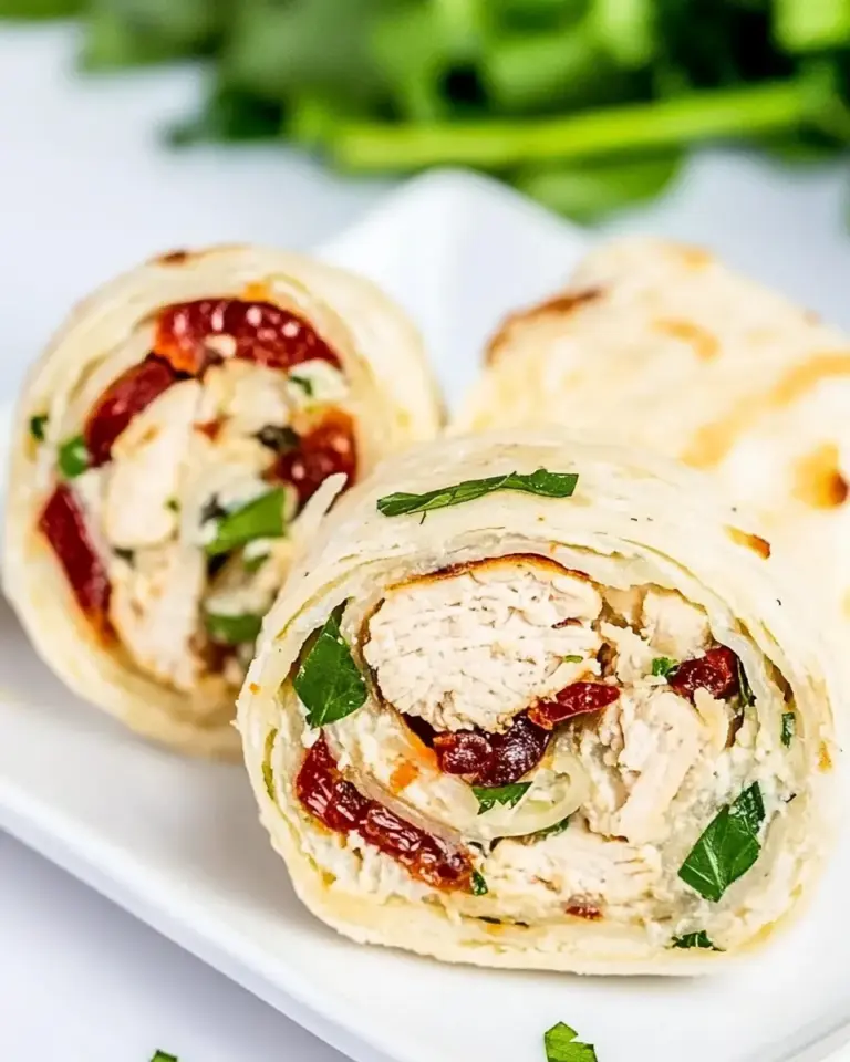 Homemade Tuscan Chicken Pinwheels recipe photo