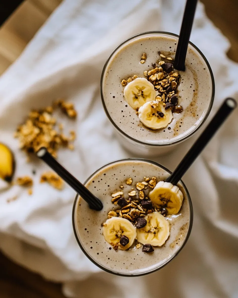 Homemade Vegan Banana Bread Shakes with Walnut Milk photo