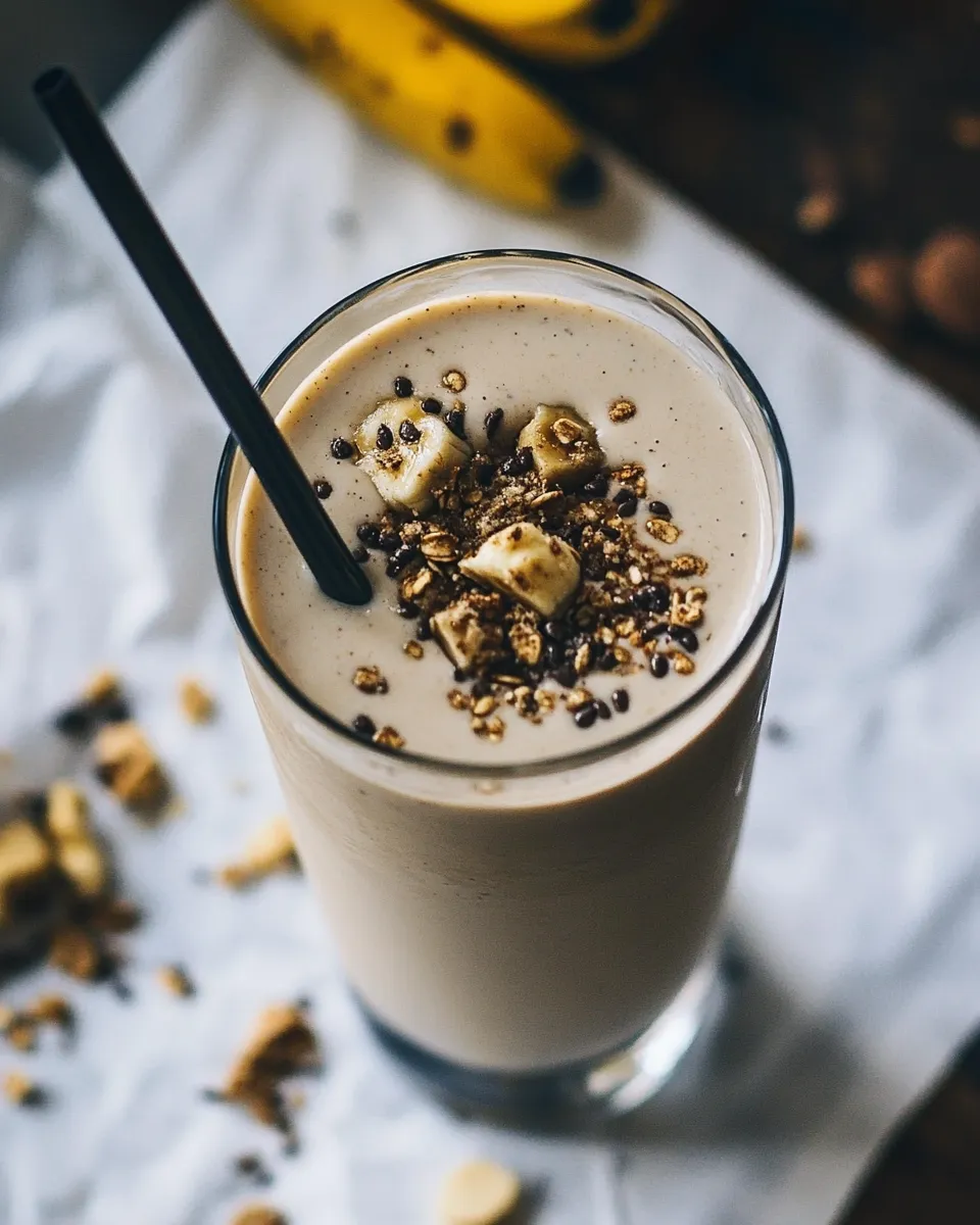 Classic Vegan Banana Bread Shakes with Walnut Milk image