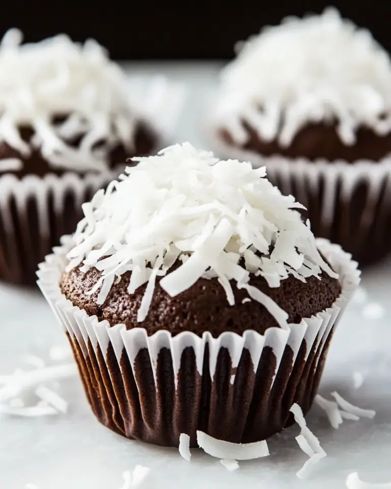 Homemade Vegan Chocolate Coconut Cupcakes photo