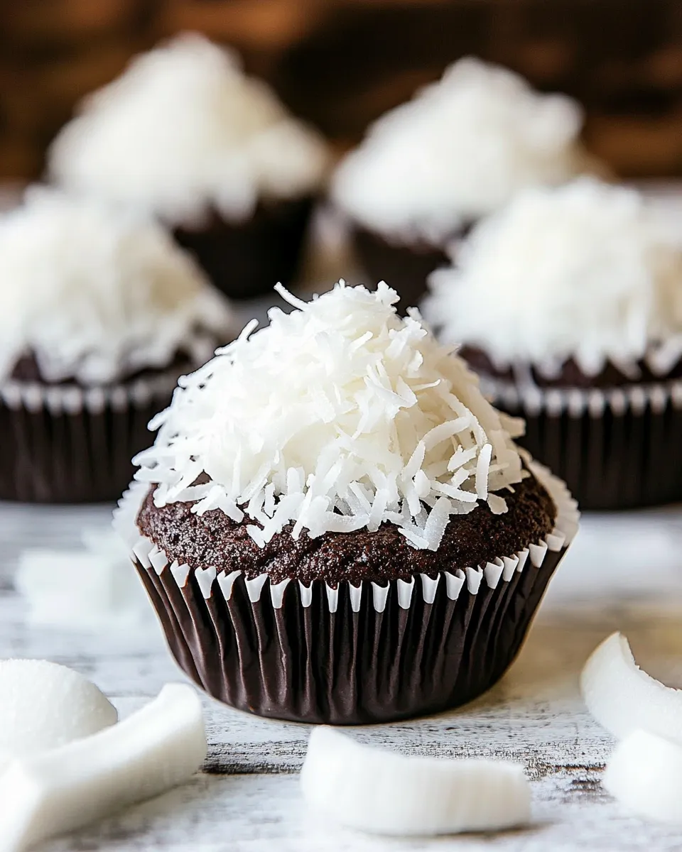 Delicious Vegan Chocolate Coconut Cupcakes dish photo