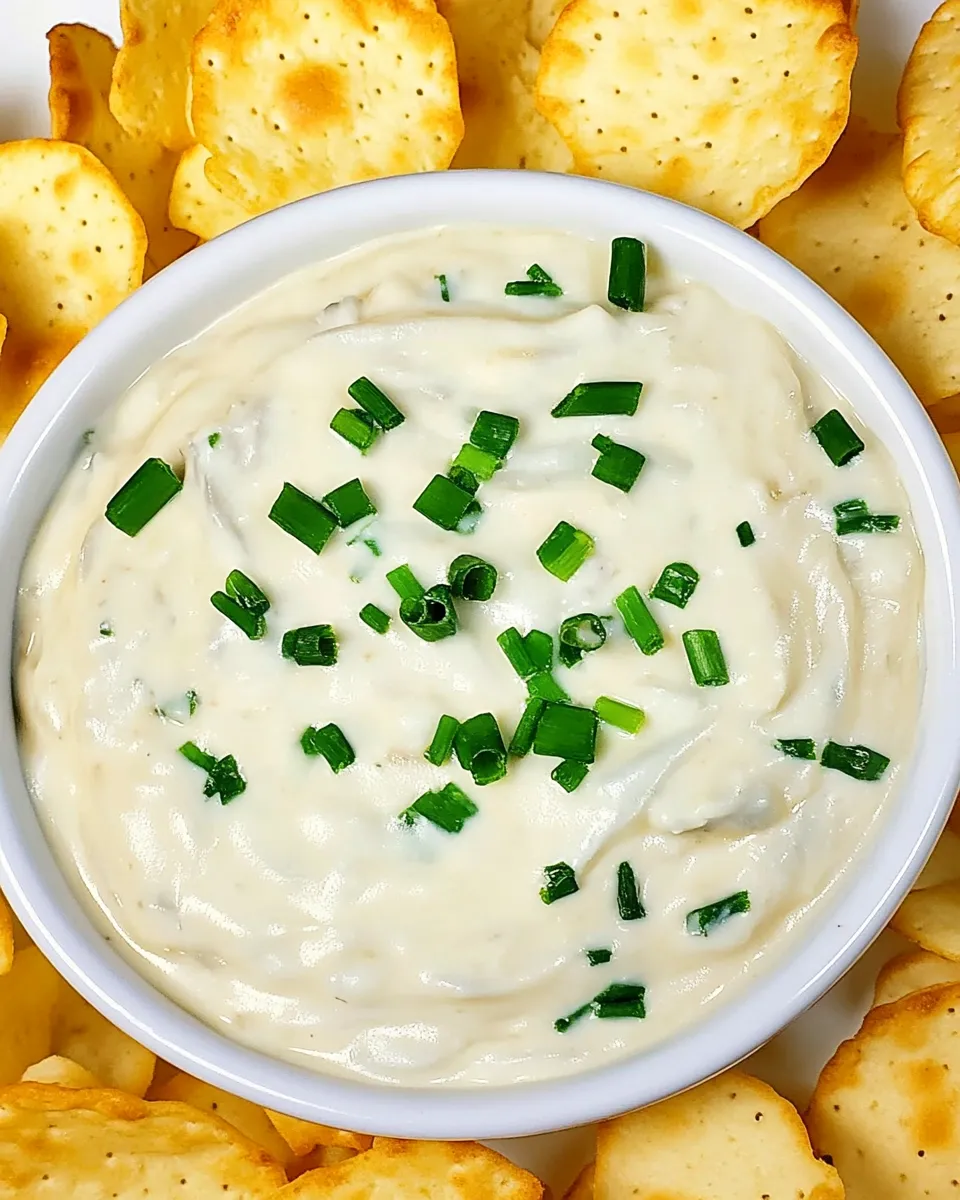 Easy Vegan Onion Dip dish photo