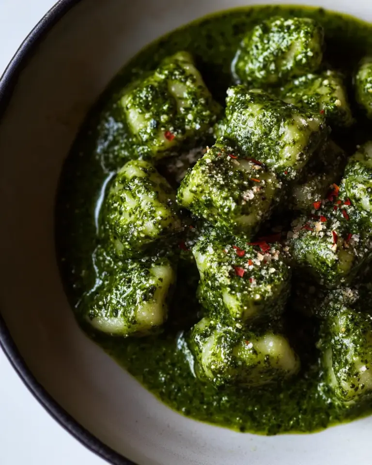 Homemade Vegan Potato Gnocchi with Kale Sauce photo