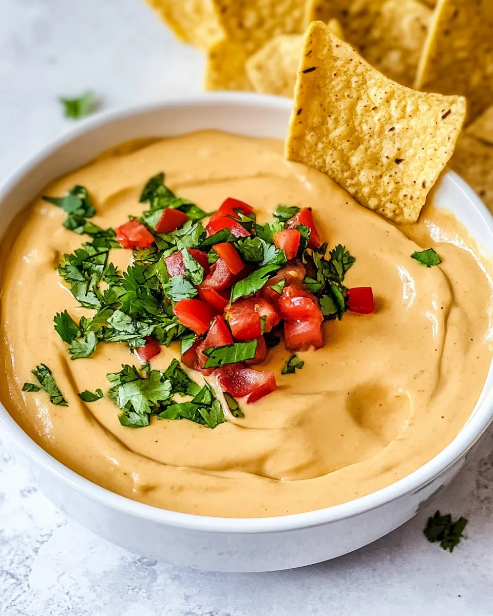 Easy Vegan Queso food shot