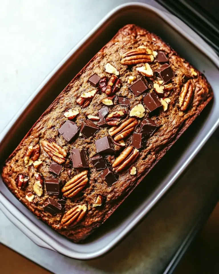 Homemade Vegan Spelt Banana Bread with Pecans & Chocolate Chunks photo