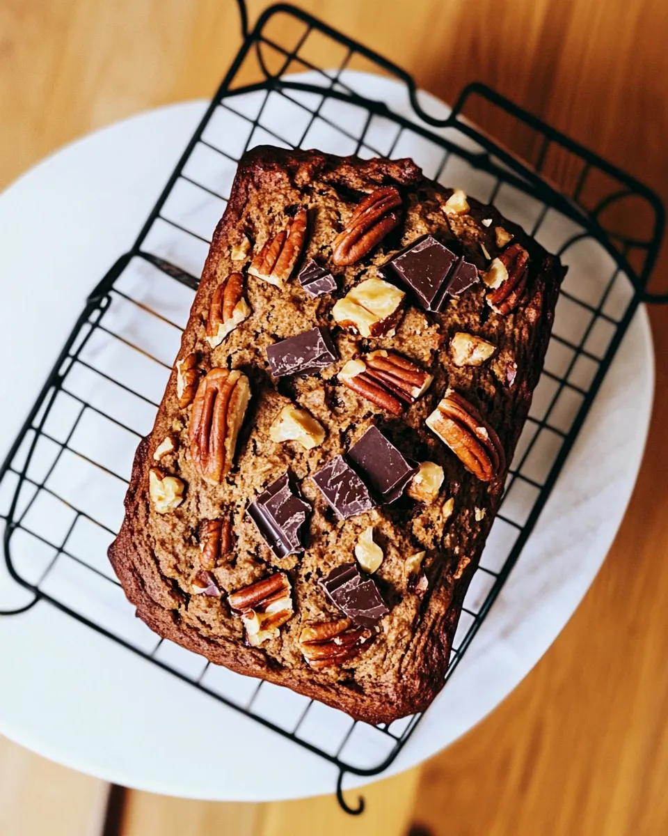 Classic Vegan Spelt Banana Bread with Pecans & Chocolate Chunks image