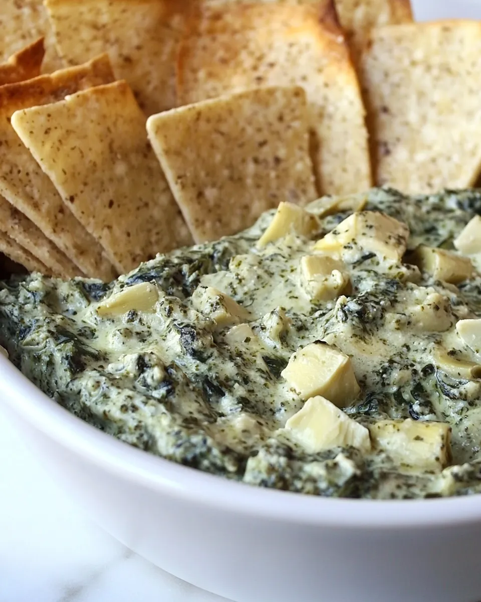 Classic Vegan Spinach and Artichoke Dip dish photo