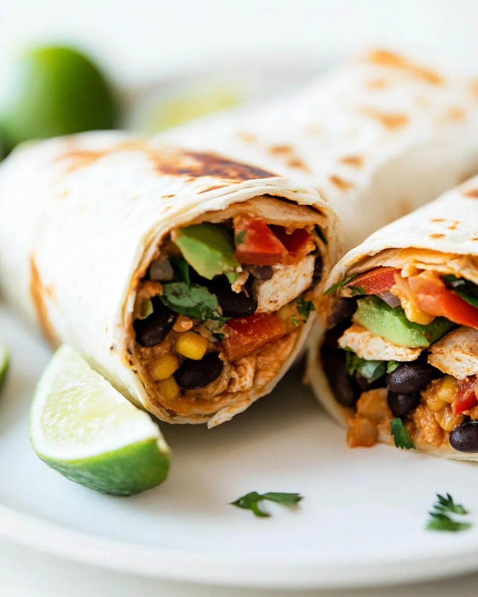 Easy Vegetarian Burrito food shot