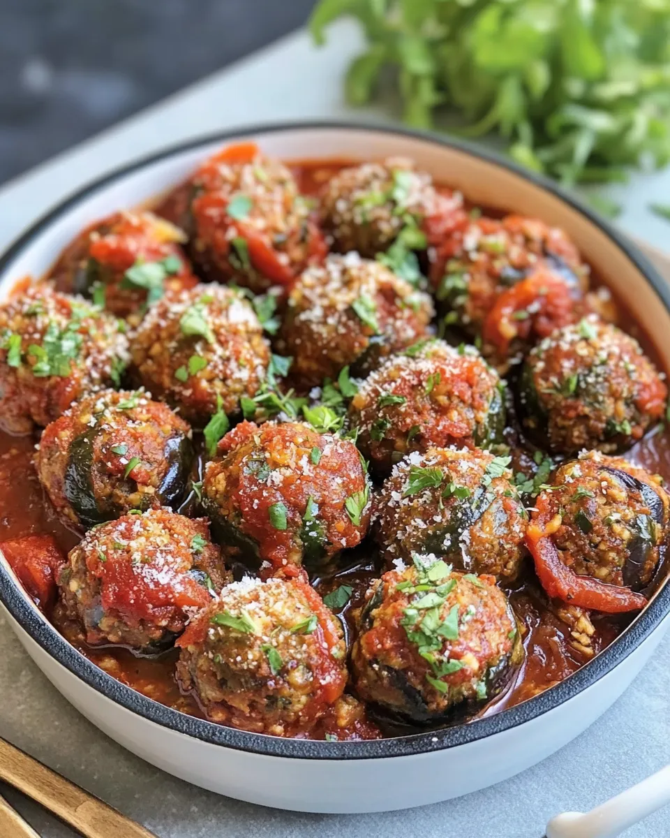 Classic Vegetarian Eggplant Meatballs dish photo