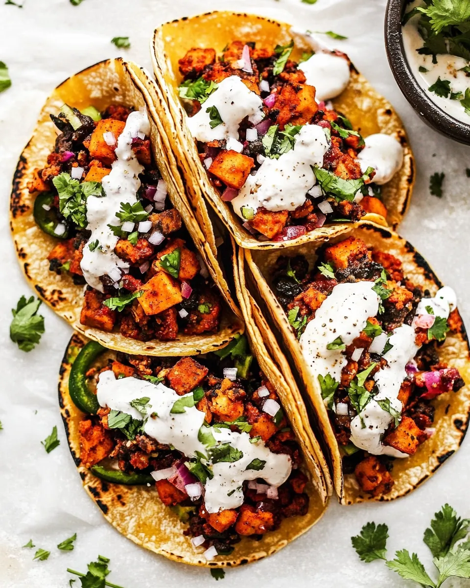 Delicious Vegetarian Tacos shot