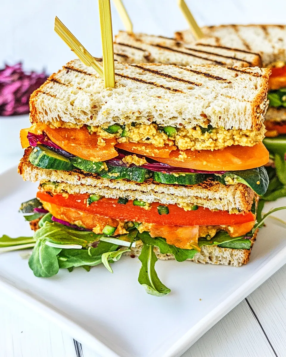 Delicious Veggie And Hummus Sandwich picture