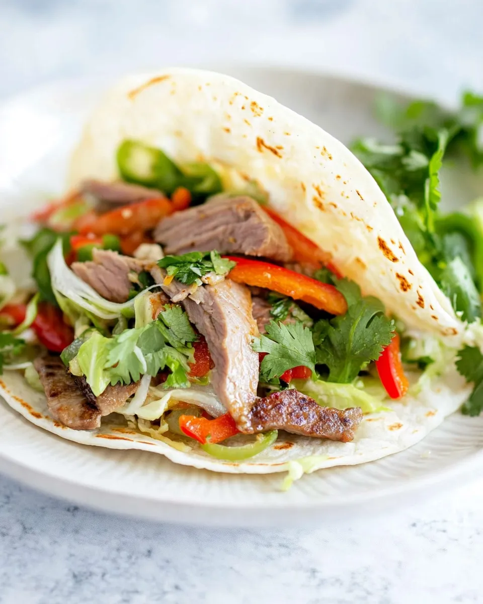Delicious Viet Fajitas food shot