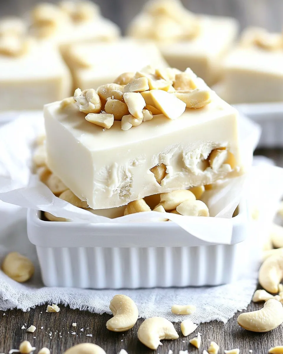Classic White Chocolate Cashew Fudge image