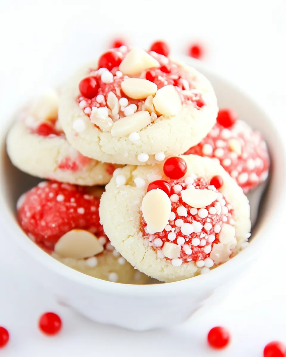 Homemade White Chocolate Cherry Almond Shortbread Cookies photo