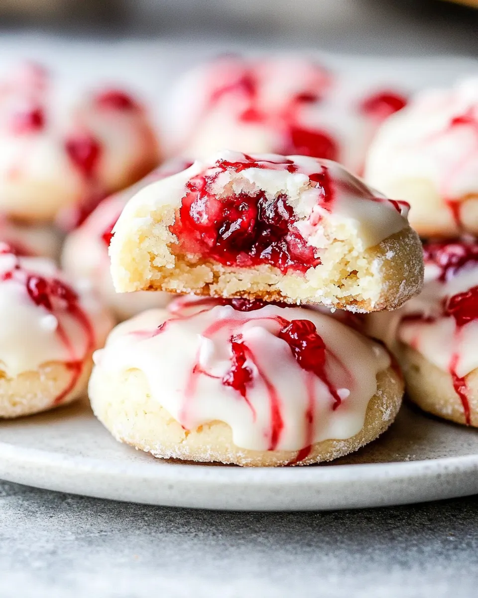 Classic White Chocolate Cherry Shortbread Cookies image