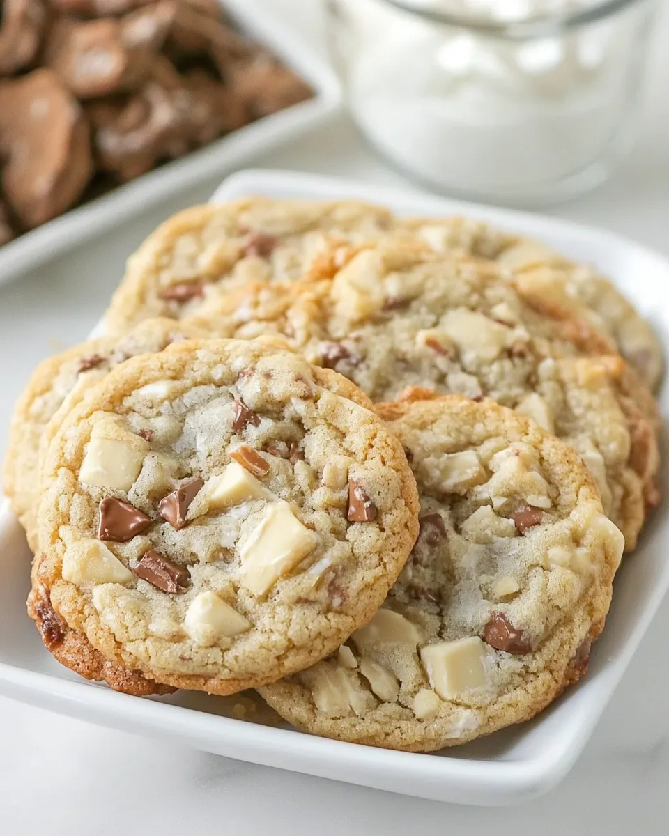 Classic White Chocolate Toffee Chunk Cookies image