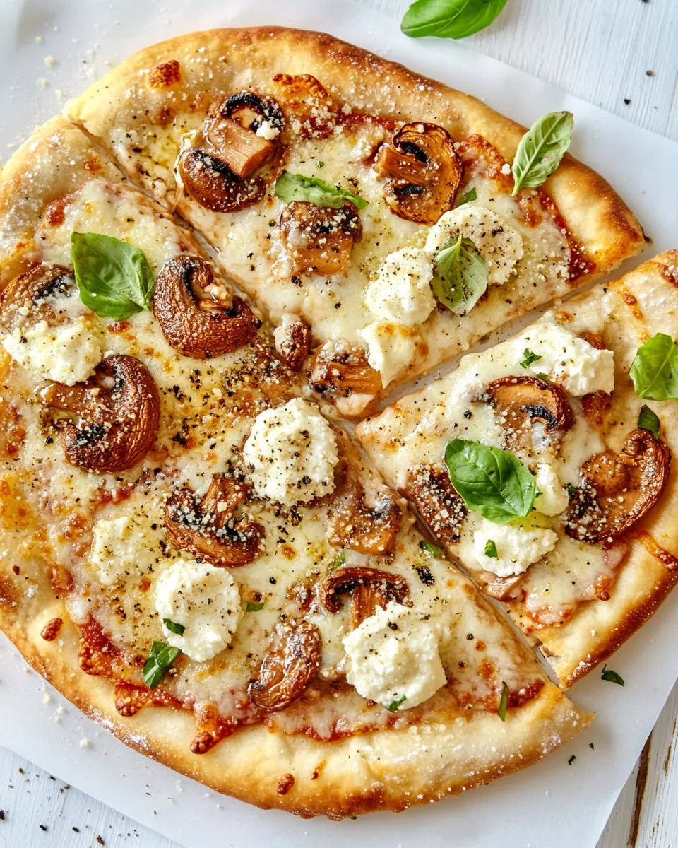 Easy White Pizza (Mellow Mushroom Copycat) recipe photo