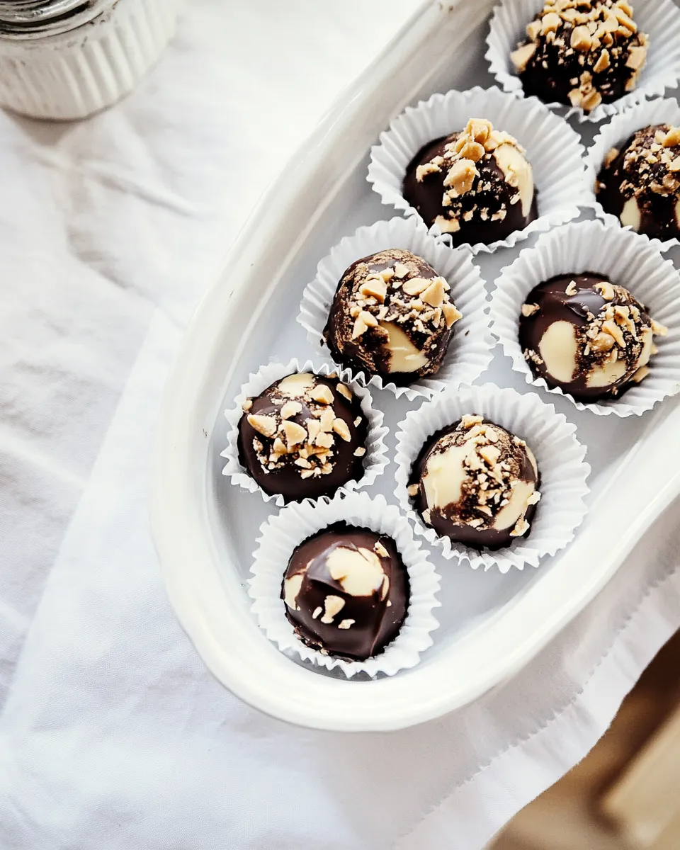 Classic White & Dark Chocolate Peanut Butter Cookie Dough Bonbons image