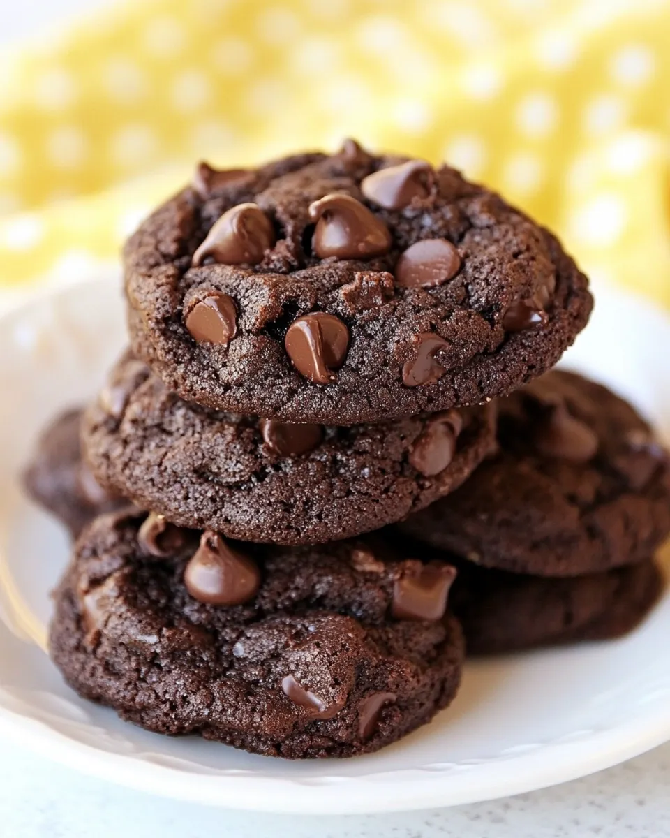 Classic Whole Wheat Double Dark Chocolate Brownie Cookies image