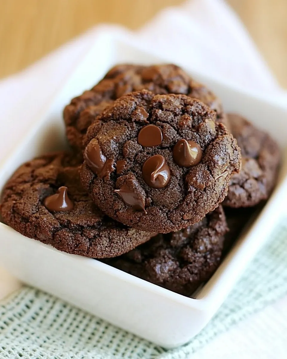 Delicious Whole Wheat Double Dark Chocolate Brownie Cookies dish photo