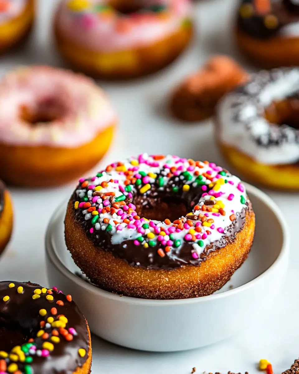 Delicious Whole Wheat Greek Yogurt Donuts food shot