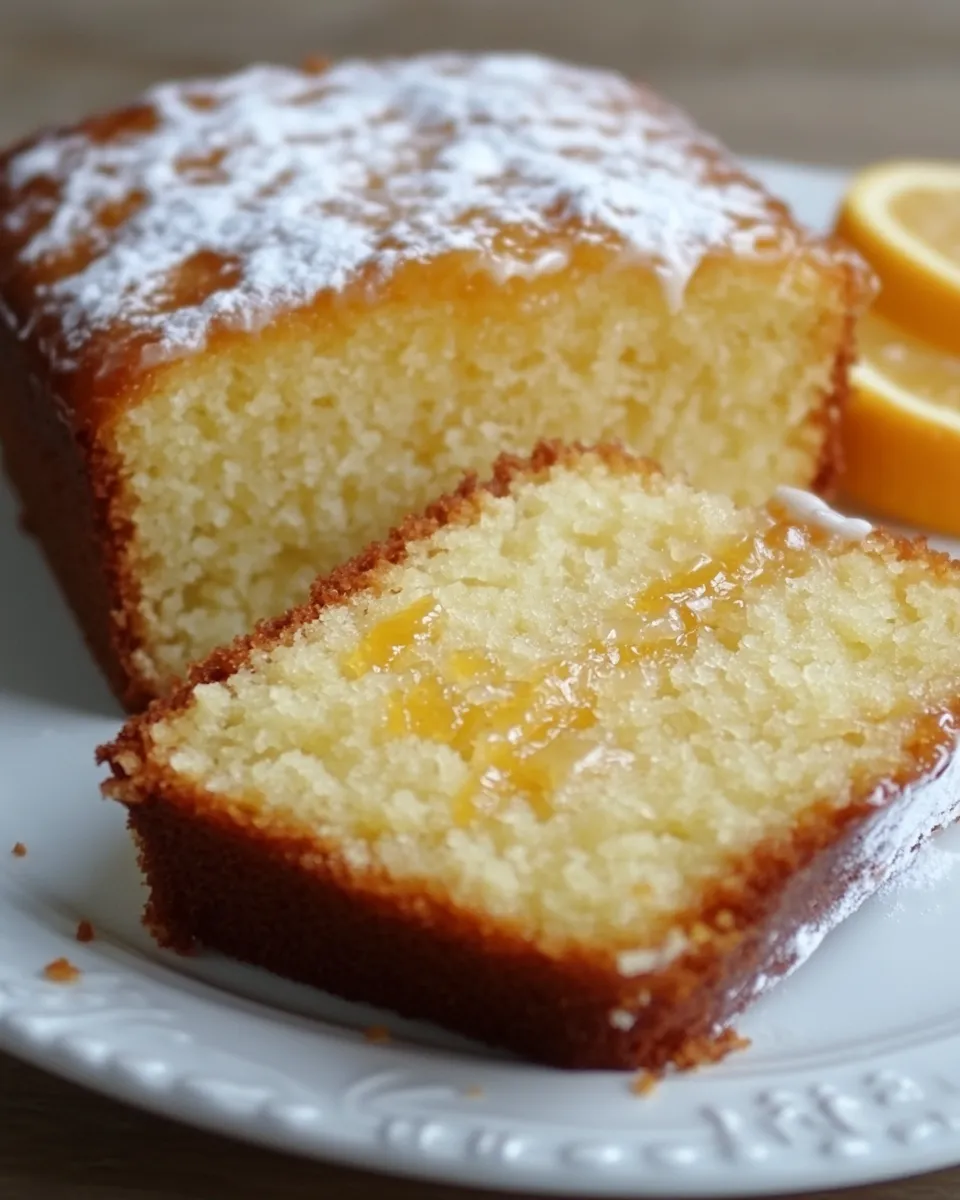 Delicious Zesty Orange Drizzle Cake a classic British treat shot